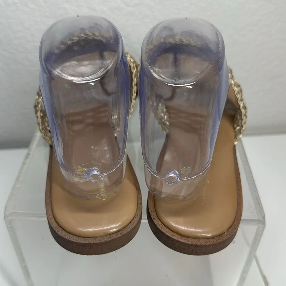 Tommy Bahama MARINA Gold Braided Slide Sandals Size 8.5 - Picture 4 of 7